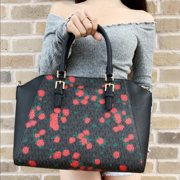 Gaby’sBags👜💕-NWT Michael Kors large Satchel Rose - Picture 3 of 6